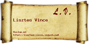 Lisztes Vince névjegykártya